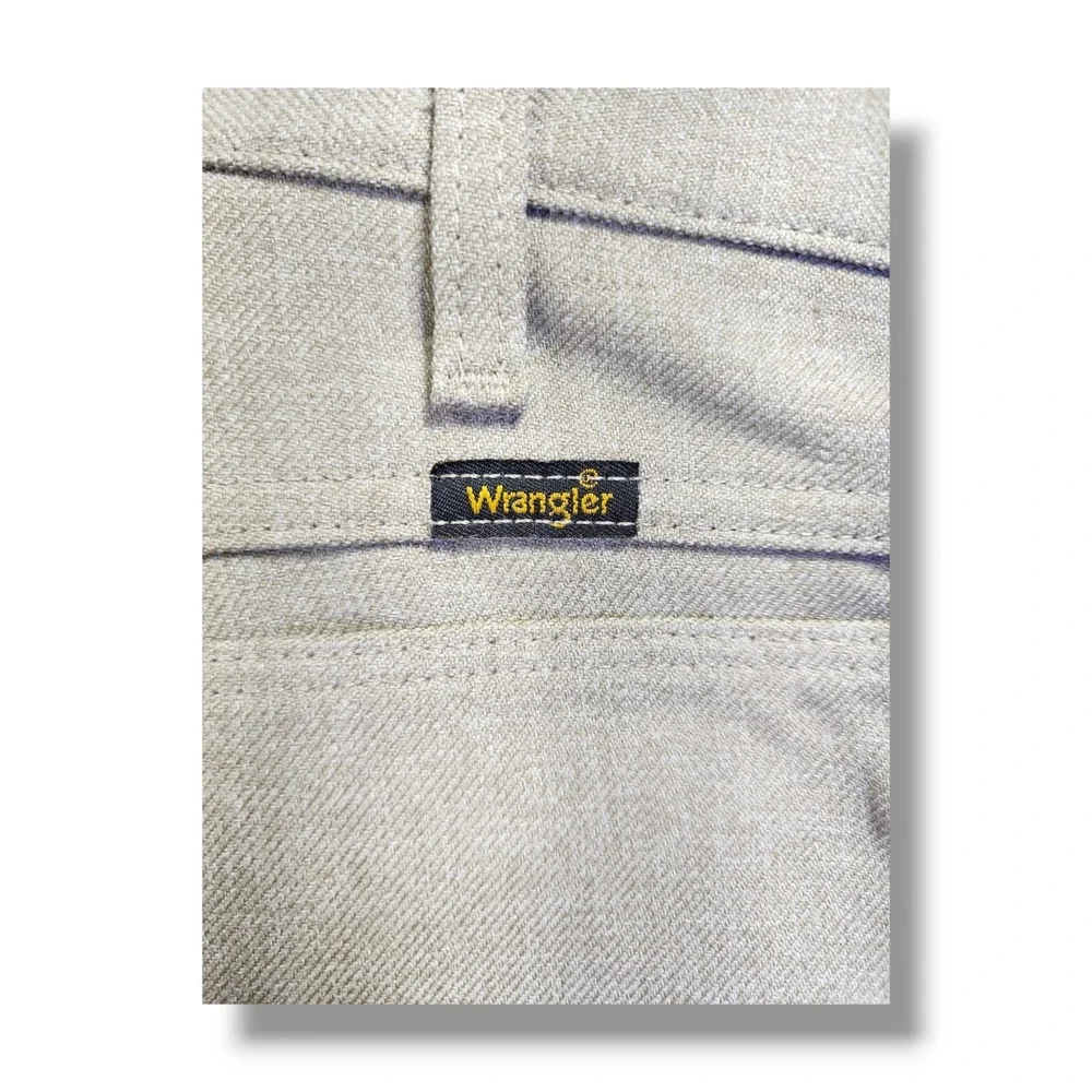 Vintage Wrangler‎ Western Heathered Tan 100% Polyester Pants Men's 29x30 82HT